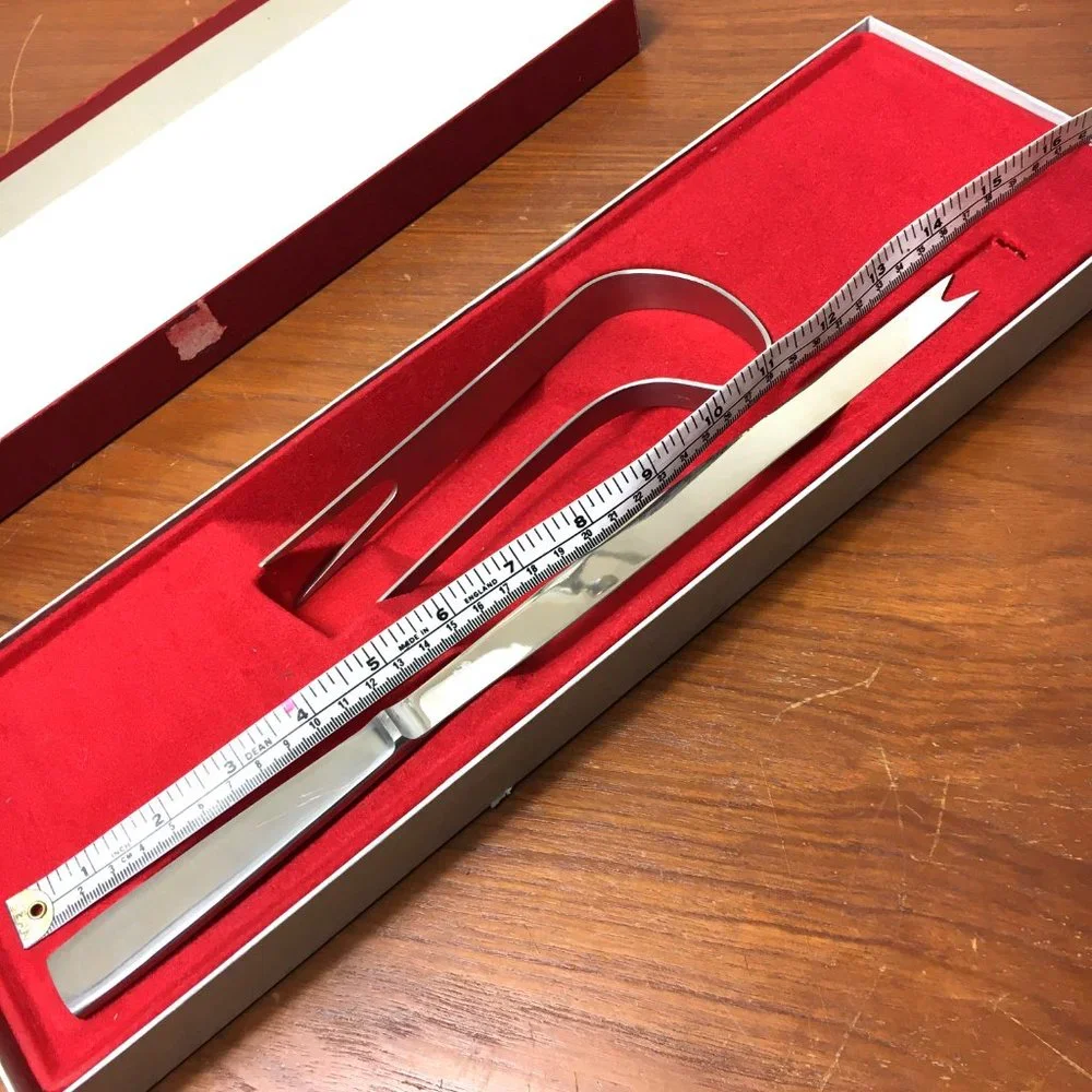 LANTANA Capri Italy Carving Set  70's MCM Stainless Steel Vtg